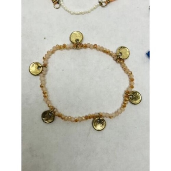 Noonday Collection Bead Bracelets 6 Paper Bead Bracelets Multicolor Tassel - Picture 4 of 6